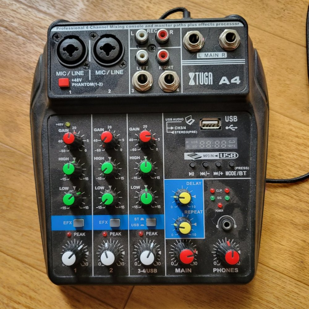 4 Channels Audio Mixer/Recording Console